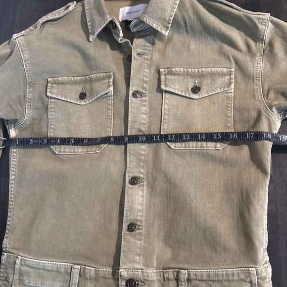 Current Elliot Green Denim Boiler Work Wear Jumpsuit Button Down Size 2 - Picture 6 of 8